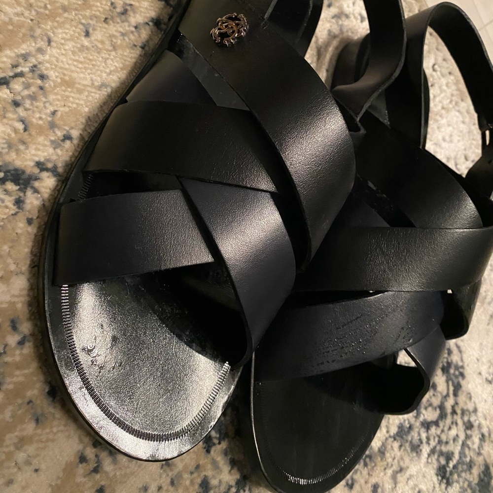 ROBERTO CAVALLI LEATHER MENS SANDALS SIZE US13